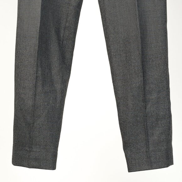 PS Paul Smith Grey & Blue Check Wool-Suiting Tapered Trousers - Picture 7 of 10